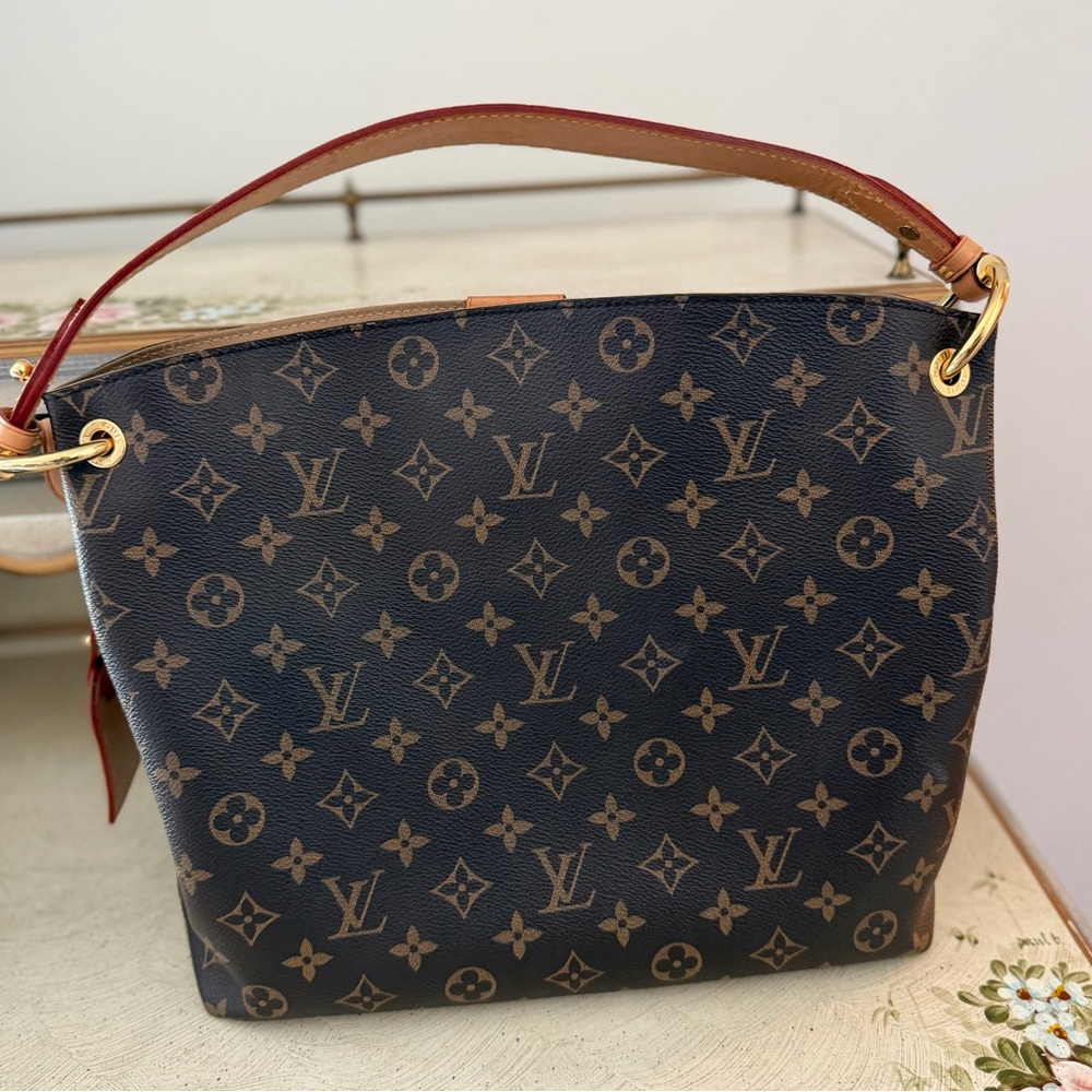 Louis Vuitton Graceful PM Hobo Bag in Monogram Canvas Beige-Excellent Condition! - Picture 2 of 16
